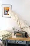 Organic Cotton Twill Fabric in NATURAL 92" Wide by the yard 8 oz.